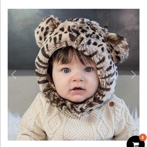 Eskimo kids Cheetah Faux fur hat